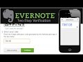 How to enable Evernote two step verification