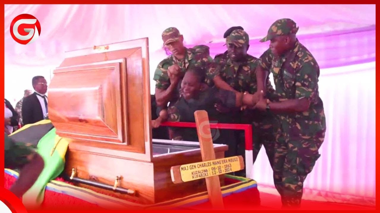 MTOTO wa MEJA JENERALI MBUGE ALIVYOTAKA KUGUSA MWILI wa BABA'AKE KWENYE JENEZA - WANAJESHI WAMTOA...