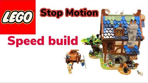 LEGO Medieval Blacksmith Stop motion speed build. LEGO Ideas 21325