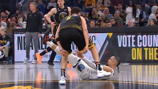 Klay Thompson Taunts Dillon Brooks While Hes On The Ground After Hitting A Shot 