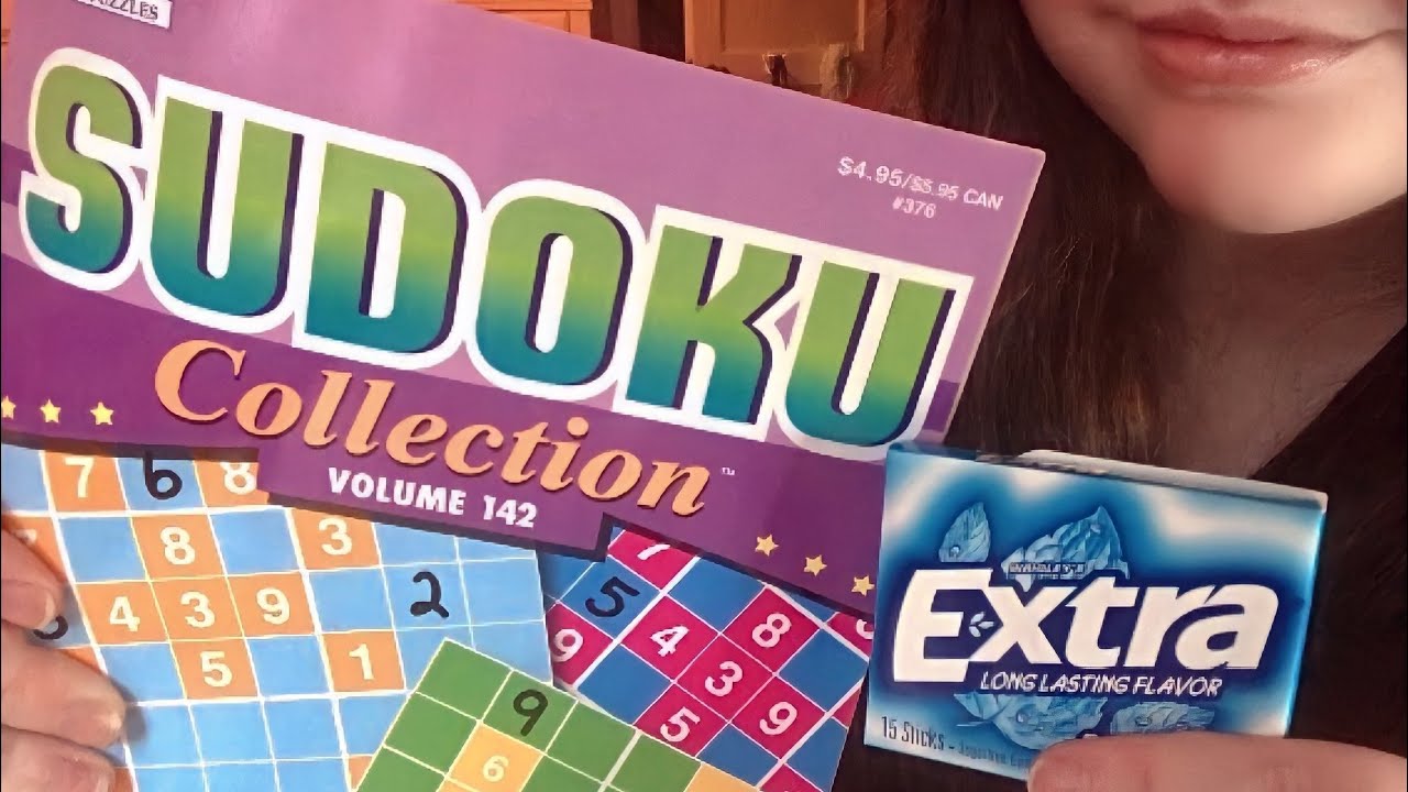 ASMR | Sudoku | Gum Chewing