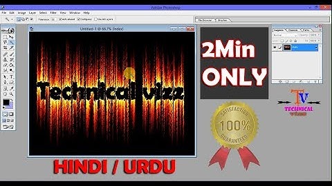 How to create fire text in Adobe Photoshop 7.0 (Best Effacts 2018)
