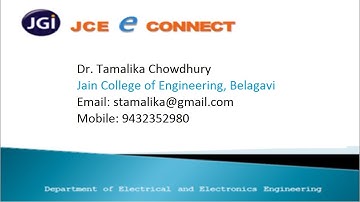 JCE EEE T&D (18EE43) by Dr. Tamalika Chowdhury Lecture 14 Module 4.1