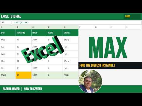 Excel MAX Function — Find the Highest Value INSTANTLY