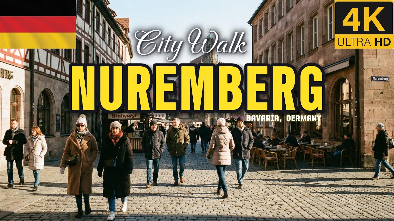 🇩🇪 4K Walk in Nuremberg, Germany 😍| A Beautiful City in Bavaria