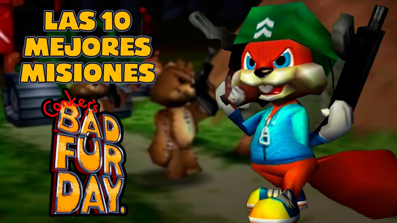 Las 10 MEJORES misiones de CONKERS BAD FUR DAY YouTube