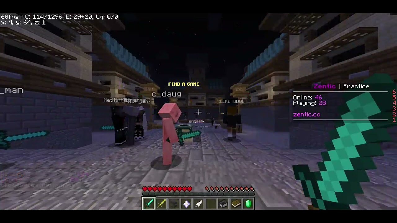 jogando no zentic no minecraft pirata na época de natal
