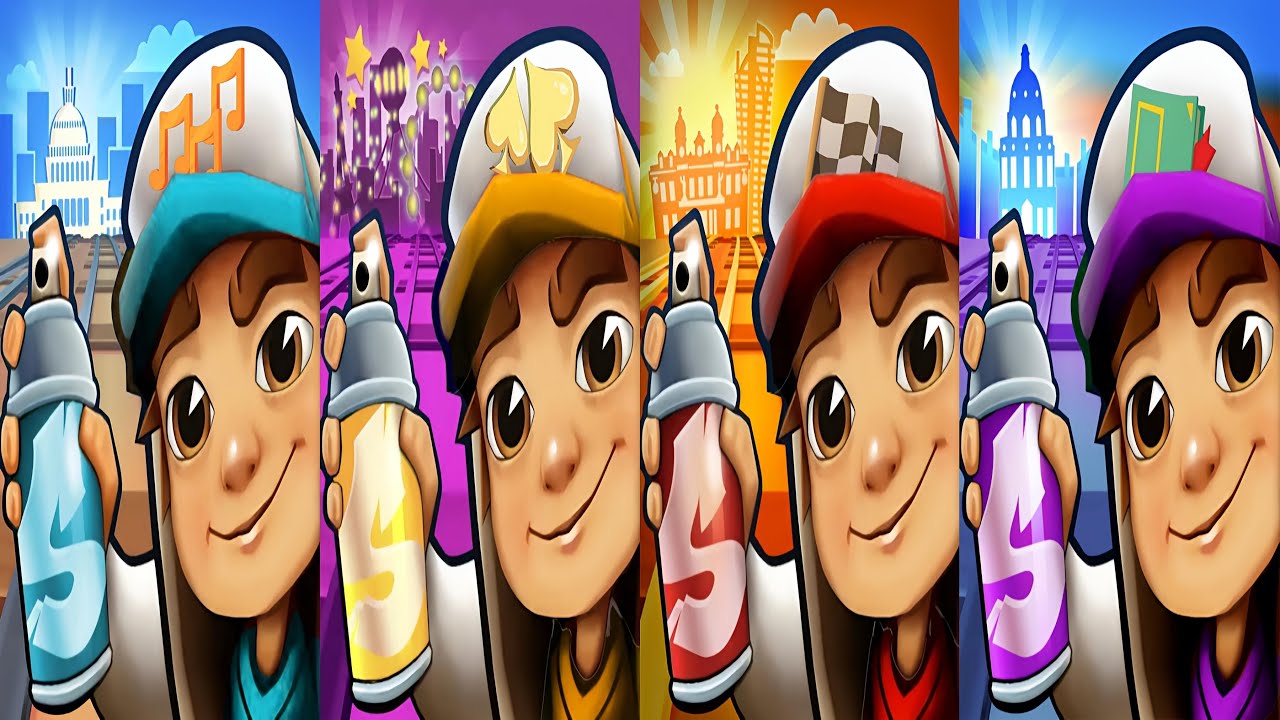 Subway Surfers : Washington DC 2025 🆚 Las Vegas 2024 🆚 Oxford 2023 🆚 Monaco 2022 
