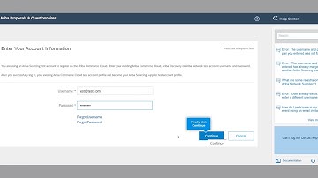 Supplier access to Ariba platform with Ariba network account.