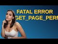 Wordpress: fatal error get_page_permastruct()