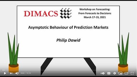 Philip Dawid - Asymptotic Behaviour of Prediction Markets