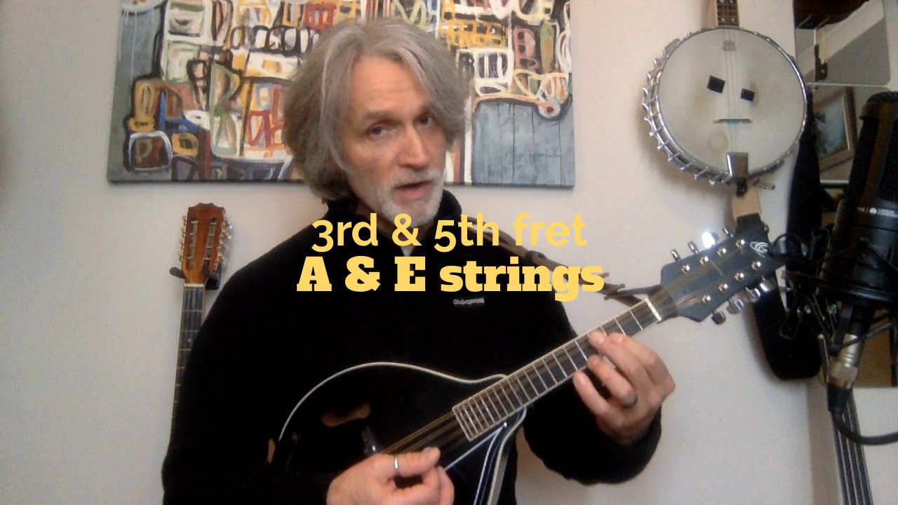 mandolin lessons with Mike Turnbull - beginners double stops on first chords G C D!