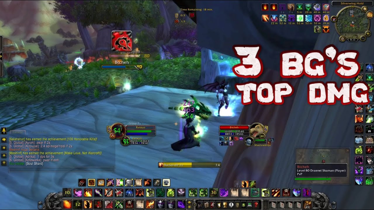 3 Top DMG BG's in a Row on Destro Lock - WotLK Solo PvP