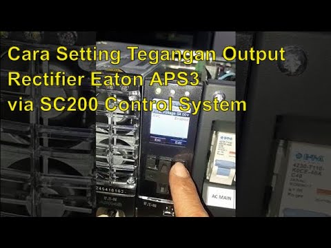 DC Power : Eaton rectifier SC200 Controller, how to set rectifier output voltage, eaton 3G