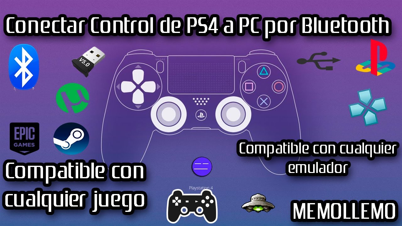 🎮 Usar el mando de la PlayStation 4 (PS4) en tu ordenador con Windows.  También mandos compatibles. 