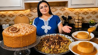 🔥شهيوات نهاري كيف طلبتوها😍غديوة لذيذة + كيكة البرتقال المنعشة🍊وكريم كراميل بدون بيض❌