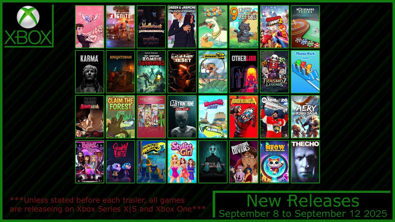 New Xbox Games for September 8 to September 12 2025 - YouTube