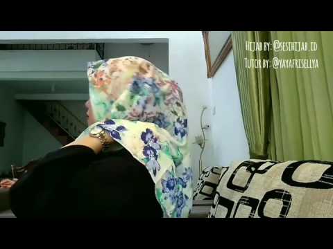 3 Tutorial Daily Hijab Simple using Square Motif