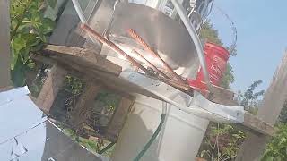 Make moonshine with sunshine!  Using the sun scoop to distill water in  a home distillation unit!