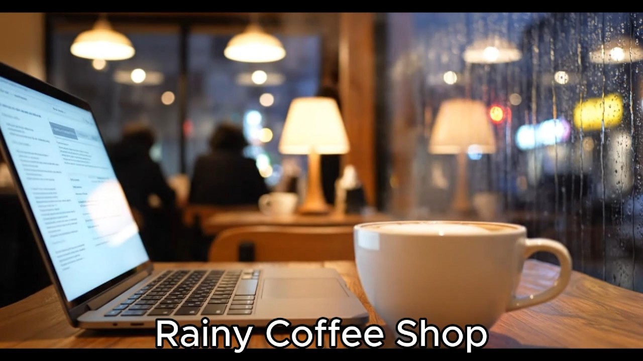 Rainy Coffee Shop Study Session ☕ Deep Focus Piano & Rain Sounds (No Talking)