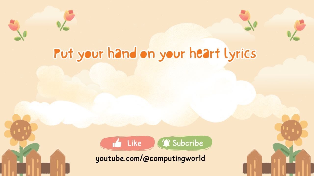 Put your hand on your heart lyrics | Acoustic vocals cover - YouTube