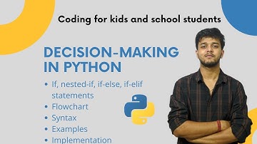 Decision Making Statements in Python | Coding for kids and School Students | Hindi and English