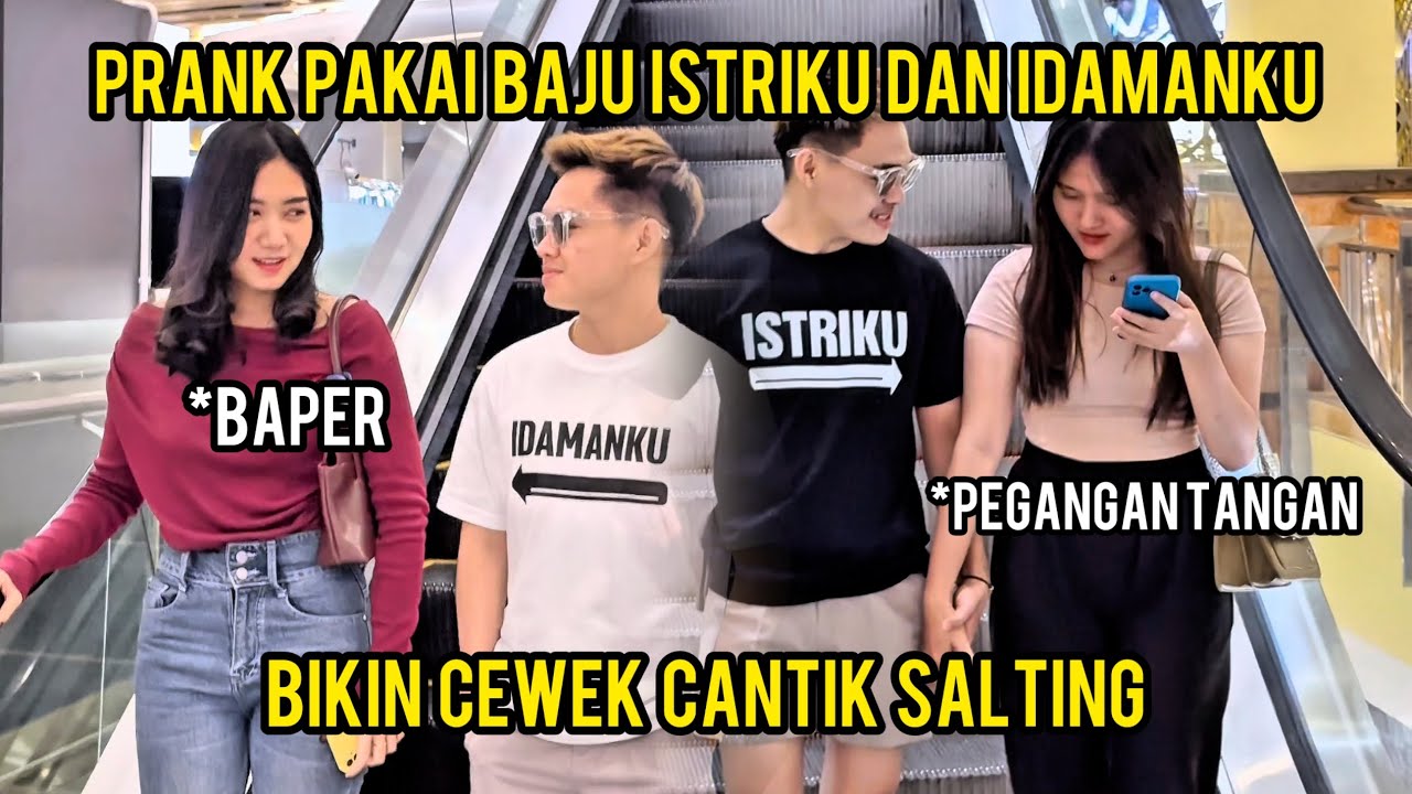 PRANK PAKAI BAJU ISTRIKU BIKIN SALTING CEWEK CANTIK DI MALL