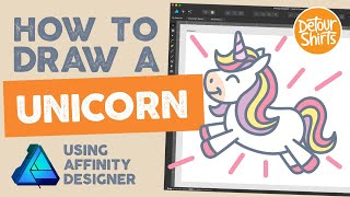 How To Draw A Cute Kawaii Unicorn using Affinity Designer