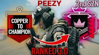 R6 3.0 RANKED | NOOB-CHAMP | PEEZY'S 2nd EVER SZN!💣 (RAINBOW 6 SEIGE RANKED)🔴