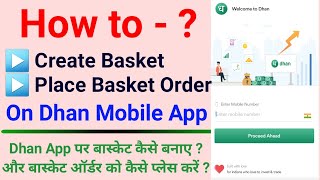 how to create basket in dhan app | how to place basket order in dhan app | basket order in dhan app screenshot 1
