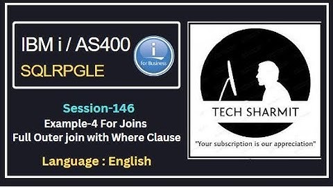 Full outer join example with where clause | sqlrpgle programming | Joins in ibmi db2 |