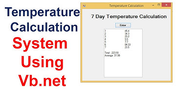 Temperature  Calculation System  Using Vb.net