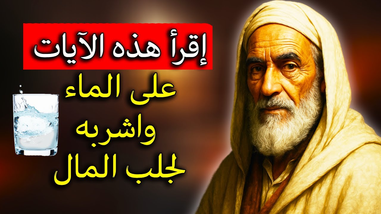 قرأ هذه الآيات على الماء واشربه وستُفتح لك أبواب الرزق بطريقة مذهلة! (سر البركة الإلهية)
