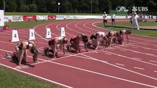 Schweizermeisterschaften 2021 Langenthal Frauen 100M Hürden Mehrkampf 2. Lauf
