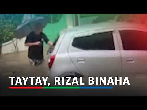 Ilang bahay, sasakyan nalubog sa flash flood sa Taytay | ABS-CBN News
