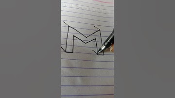 m=letter 3d sketch painting// #short #video #YouTube short #3d #viral