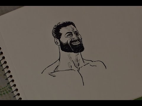 How to draw Meme  Giga Chad 