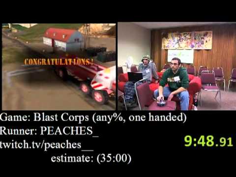 Blast Corps Speed Run 1 Handed 31 42 Part 1 AGDQ 2012