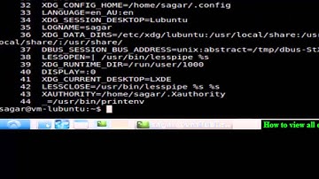 How to view all environment variables in Redhat