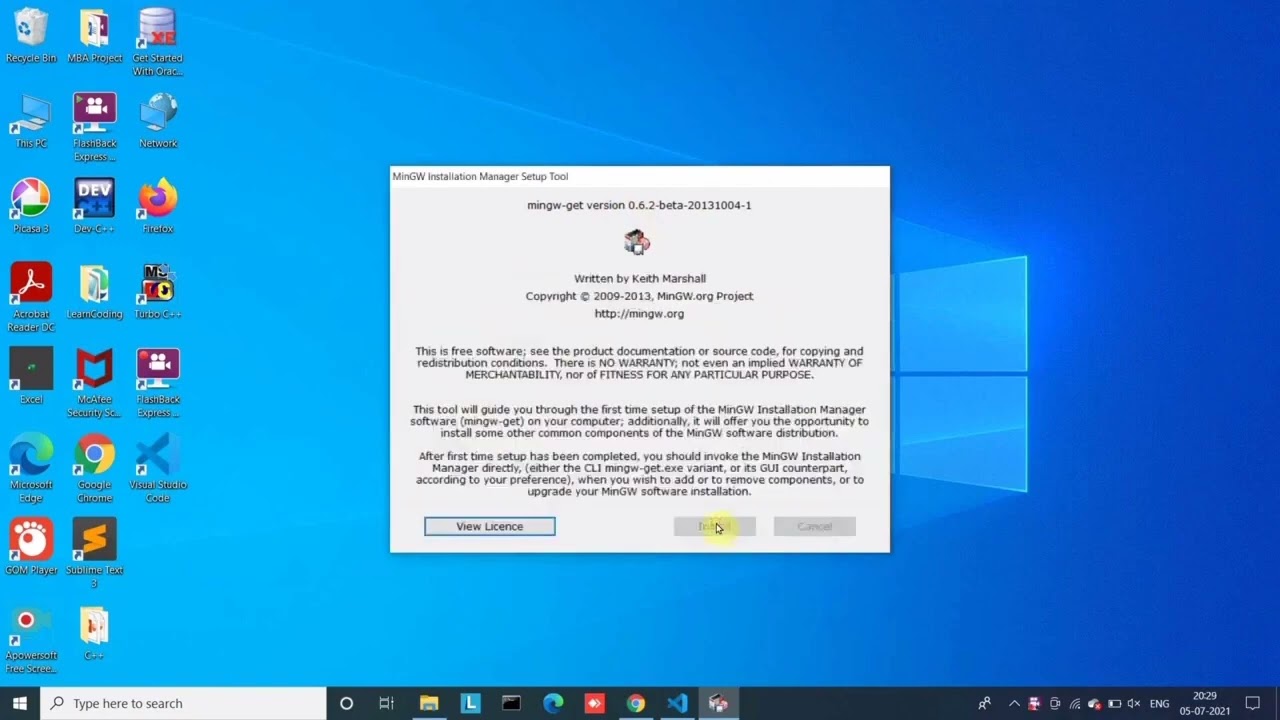 How to run C Compiler in windows 10/11 MS Visual code