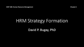 HRM Strategy Formation: HRM C2