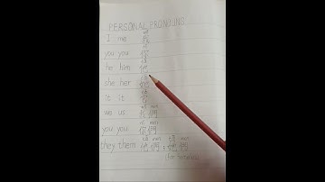 🌞Do you speak Chinese?                          personal  pronouns