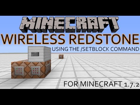 Minecraft| Wireless Redstone Using /setblock