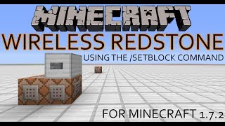 Minecraft| Wireless Redstone Using /setblock