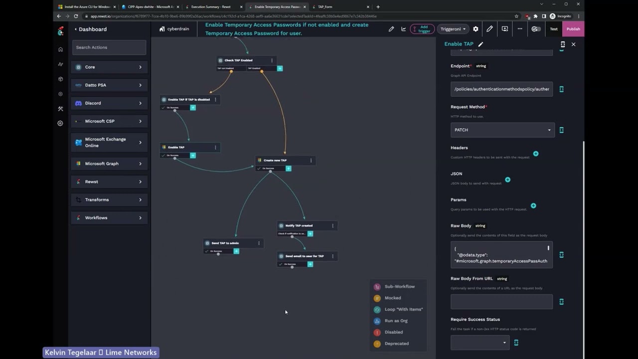 TAP password creation for M365 users
