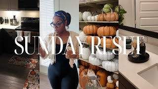 SUNDAY RESET ROUTINE🧼🧽🫧 | PRODUCTIVE RESET, Fall decor, Deep cleaning, Cooking &amp; More