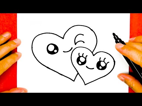 HOW TO DRAW A CUTE LOVE HEARTS, STEP BY STEP, DRAW CUTE THINGS ...