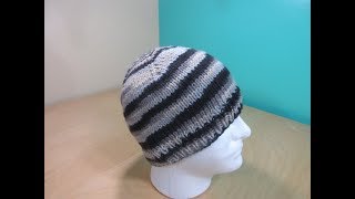 How to knit adult beanie decreasing with double pointed needles