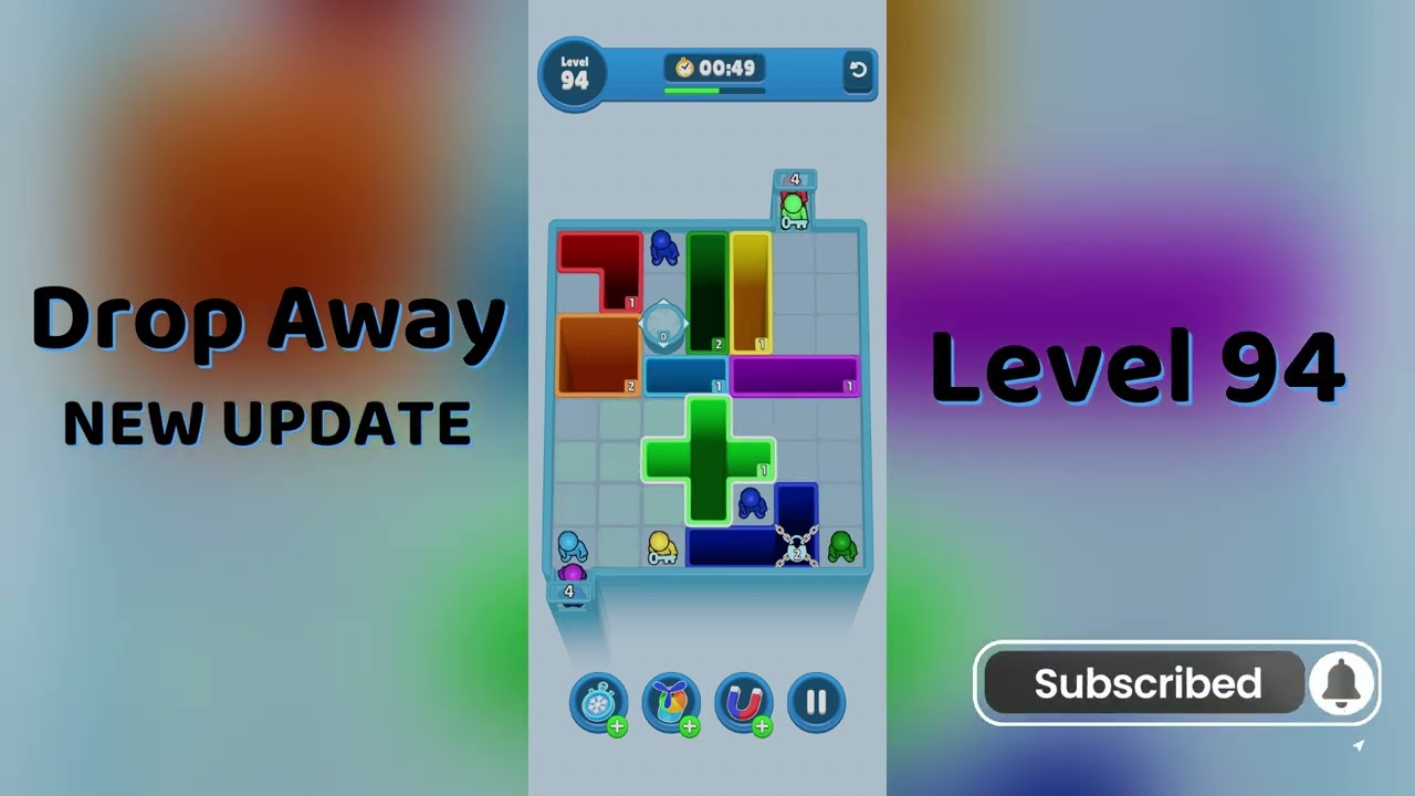 Drop Away Level 94 Walkthrough - NEW UPDATE | Step-by-Step Guide 🧠 | SolutionGuruji