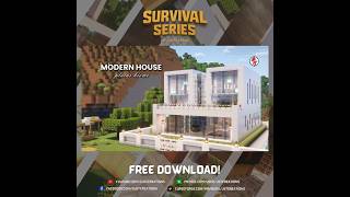 Minecraft Modern House - Plains Biome by JSTCreations #survivalminecraft #jstcreations #minecraft